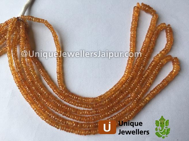 Mandarin Garnet German Cut Beads